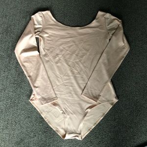 SUPRNOWA Nude long sleeve leotard